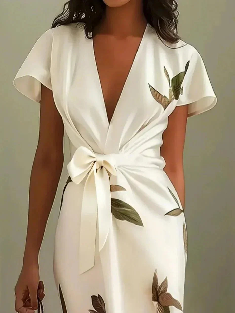 Amelia | Robe portefeuille florale élégante