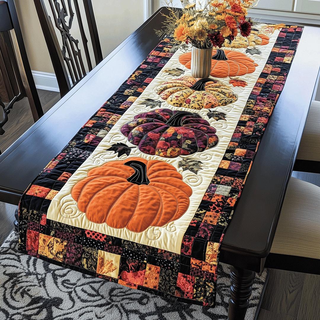 Nappe de table matelassée – Motif citrouille NCU0VT37