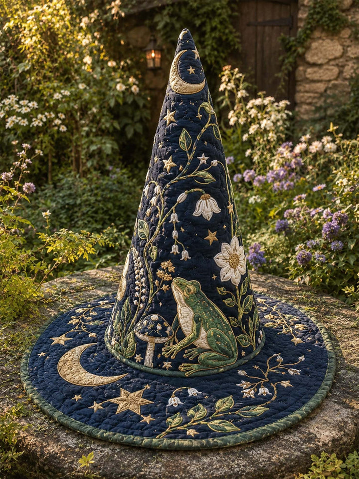 Chapeau de sorcière matelassé fait main – Jardin de lune enchanté