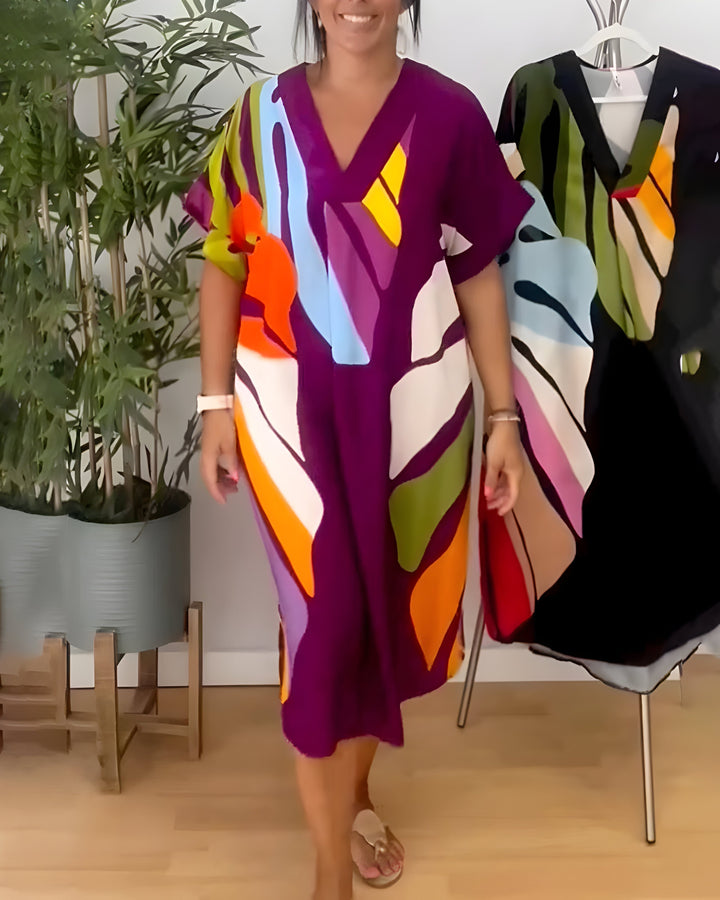 Rianna - Robe à Imprimé Abstrait
