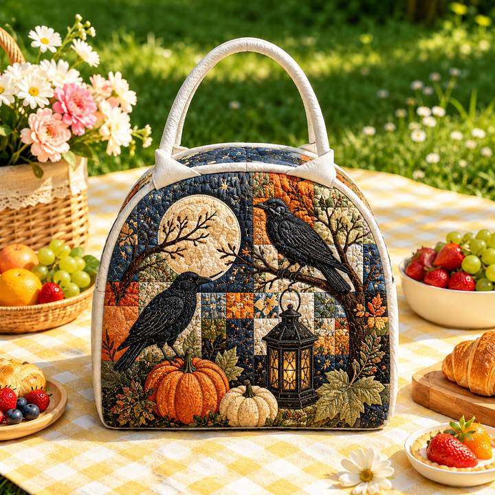 Sac à goûter matelassé – Corbeau et lanterne
