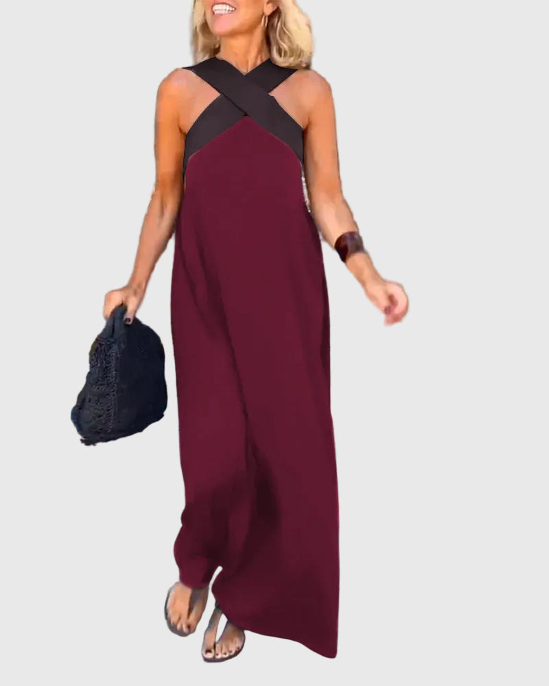 Elena | Robe Maxi Fluide et Élégante