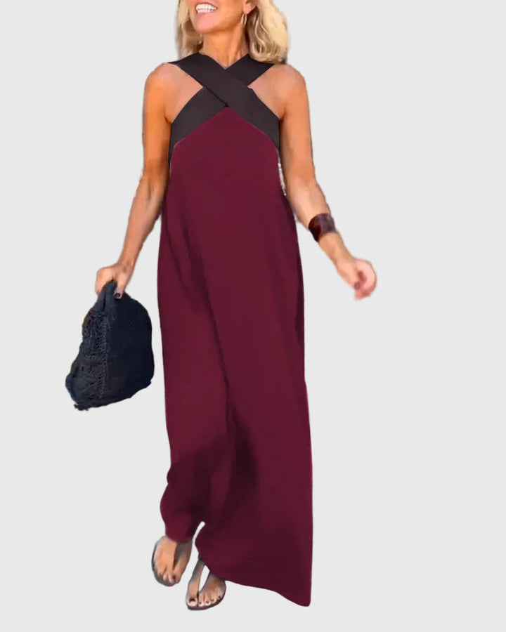 Elena | Robe Maxi Fluide Élégante