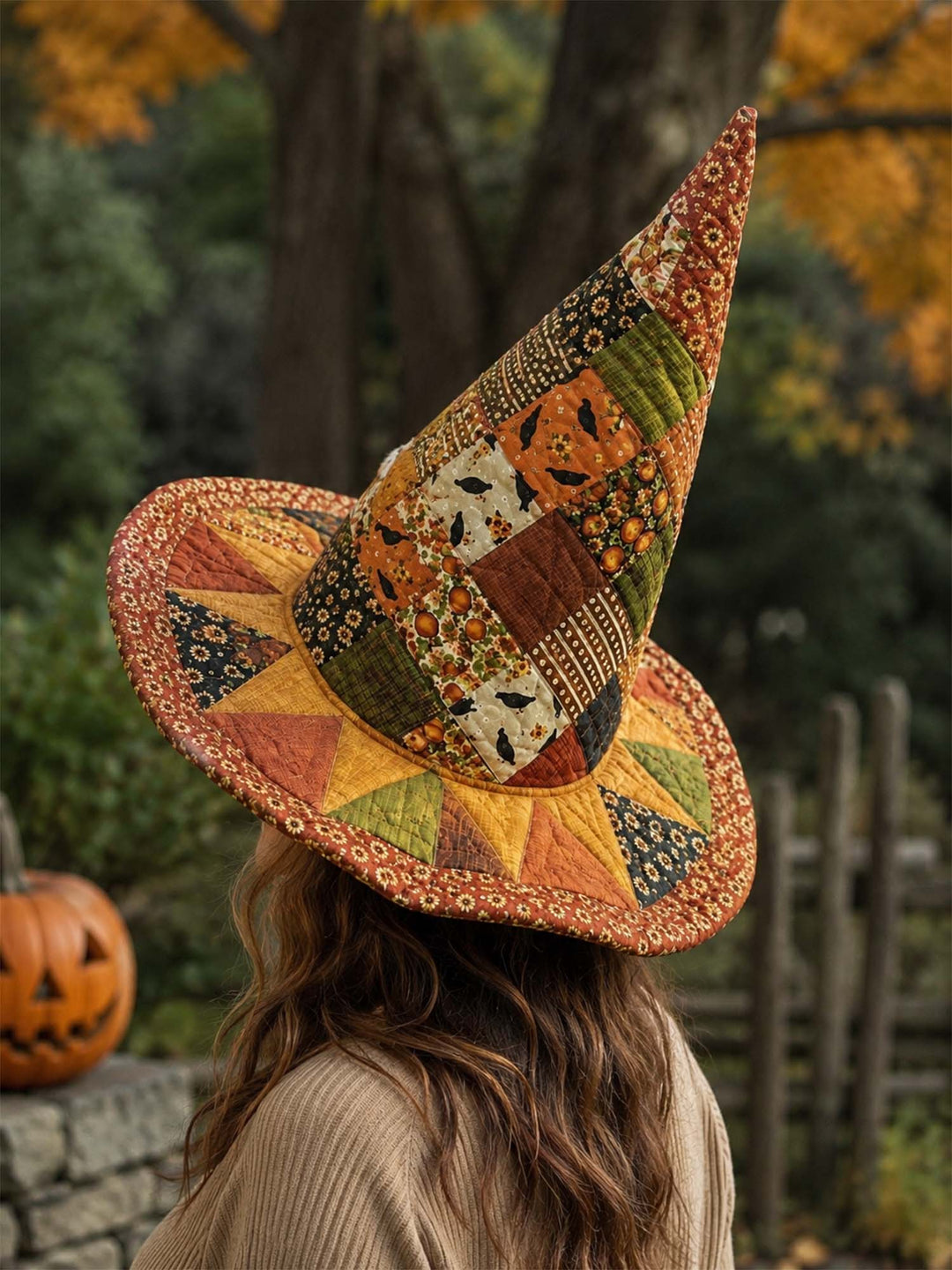 Chapeau de sorcière matelassé fait main – Citrouilles nostalgiques