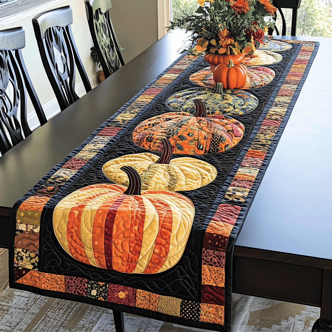 Nappe de table matelassée – Motif citrouille NCU0VT37