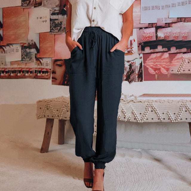 Kaeli – Pantalons Élegants à Cordon