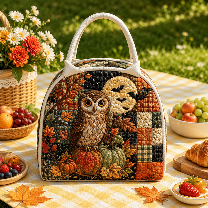 Sac à goûter matelassé – Hibou et Lune des Moissons
