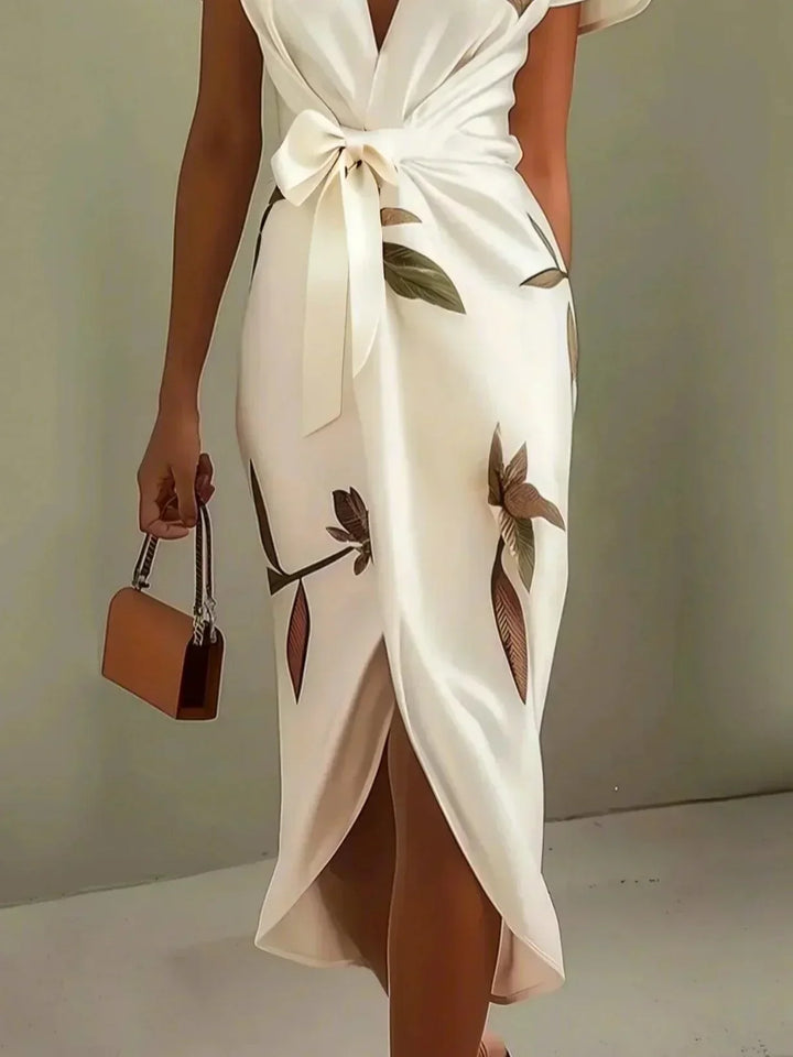 Amelia | Robe portefeuille florale élégante