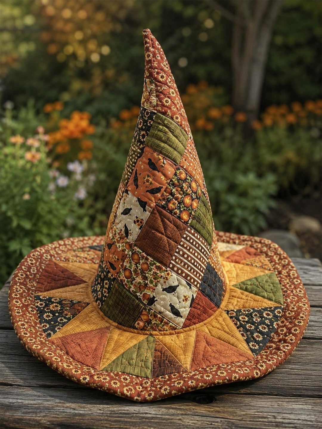 Chapeau de sorcière matelassé fait main – Citrouilles nostalgiques