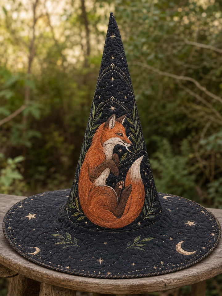 Chapeau de sorcière matelassé fait main – Renard enchanté