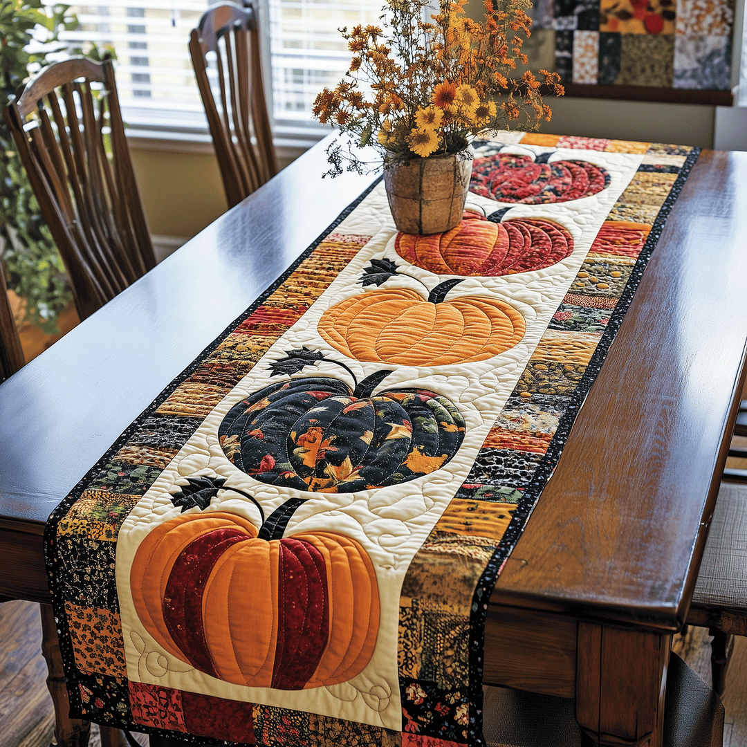 Nappe de table matelassée – Motif citrouille NCU0VT37