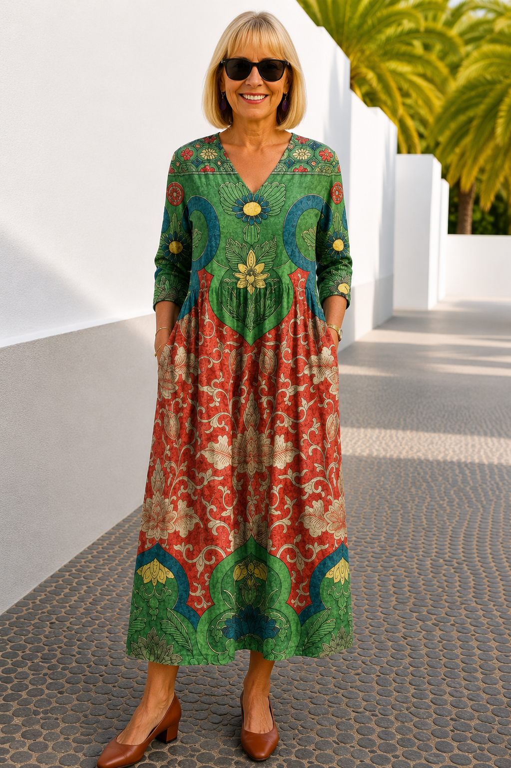 Judith | Robe Maxi Fleurie Vintage