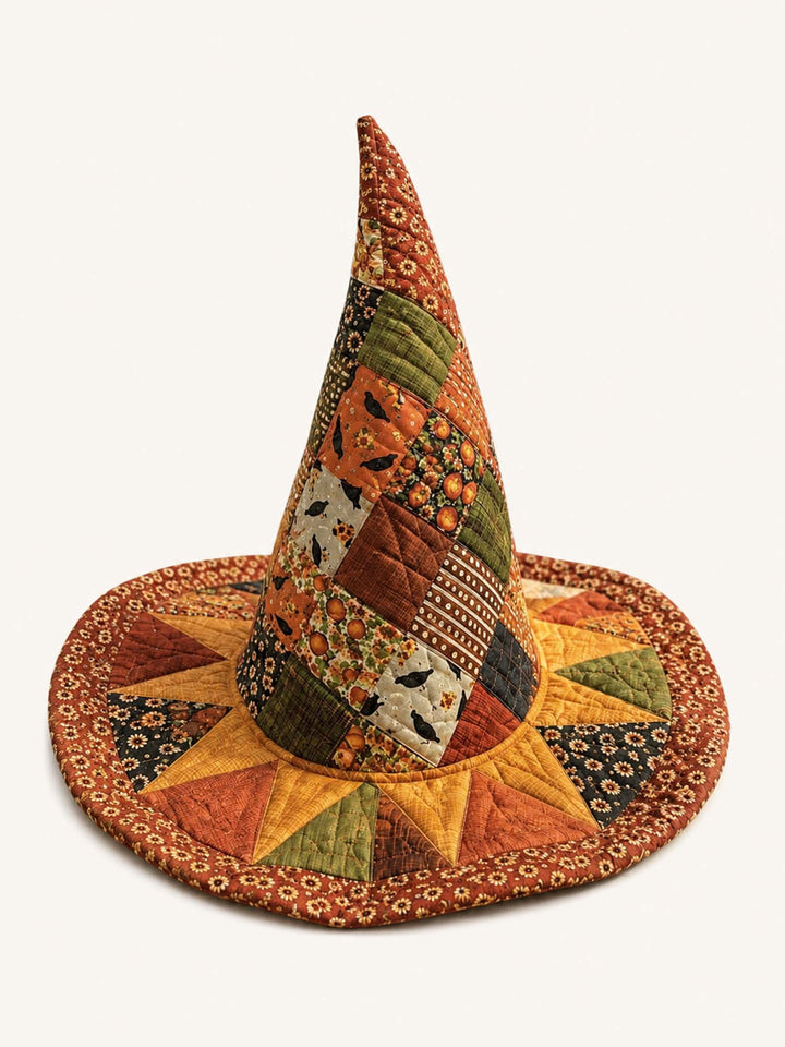 Chapeau de sorcière matelassé fait main – Citrouilles nostalgiques