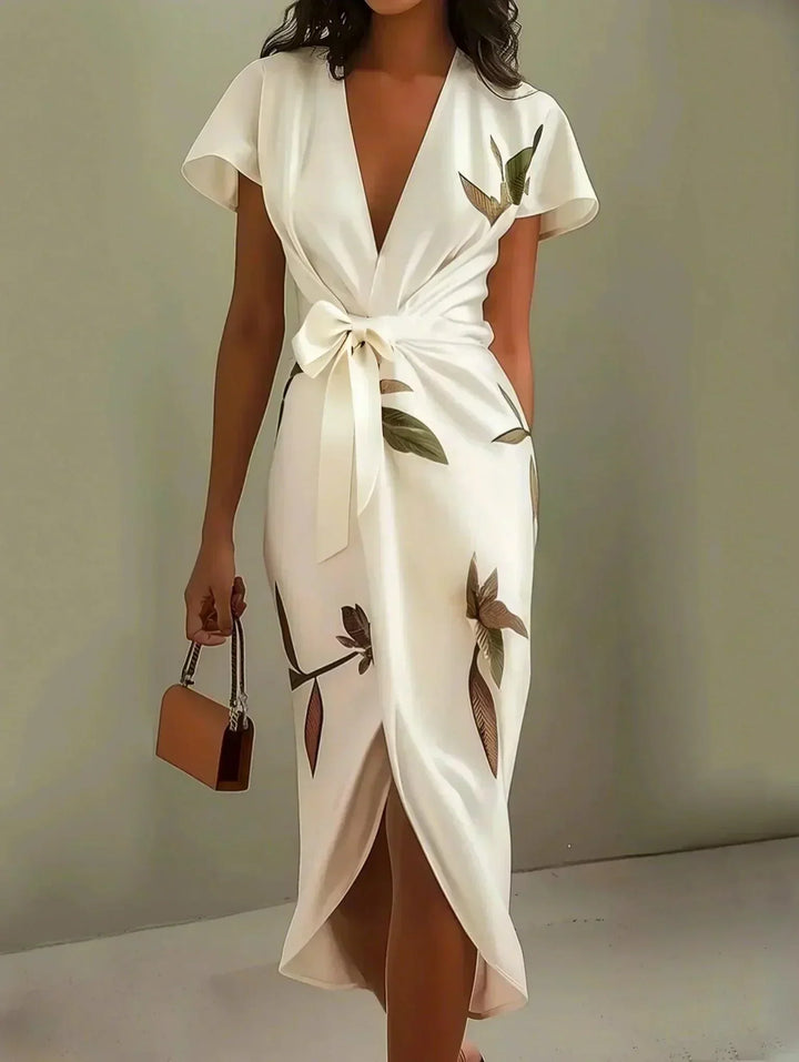 Amelia | Robe portefeuille florale élégante