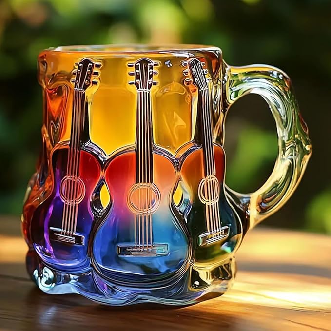 Tasse d'art en guitare 3D faite à la main