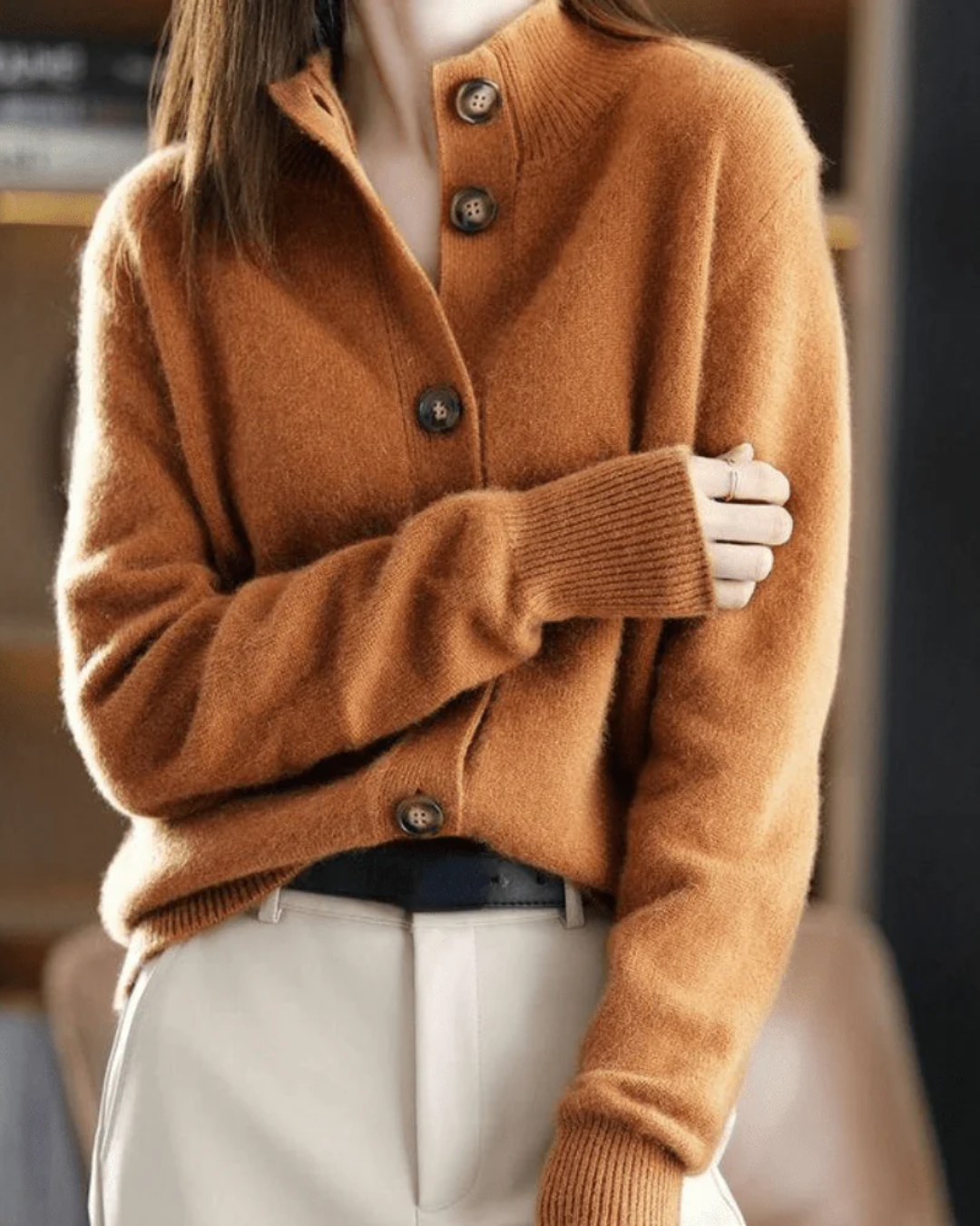 Claire | Cardigan en Cachemire Style Rétro