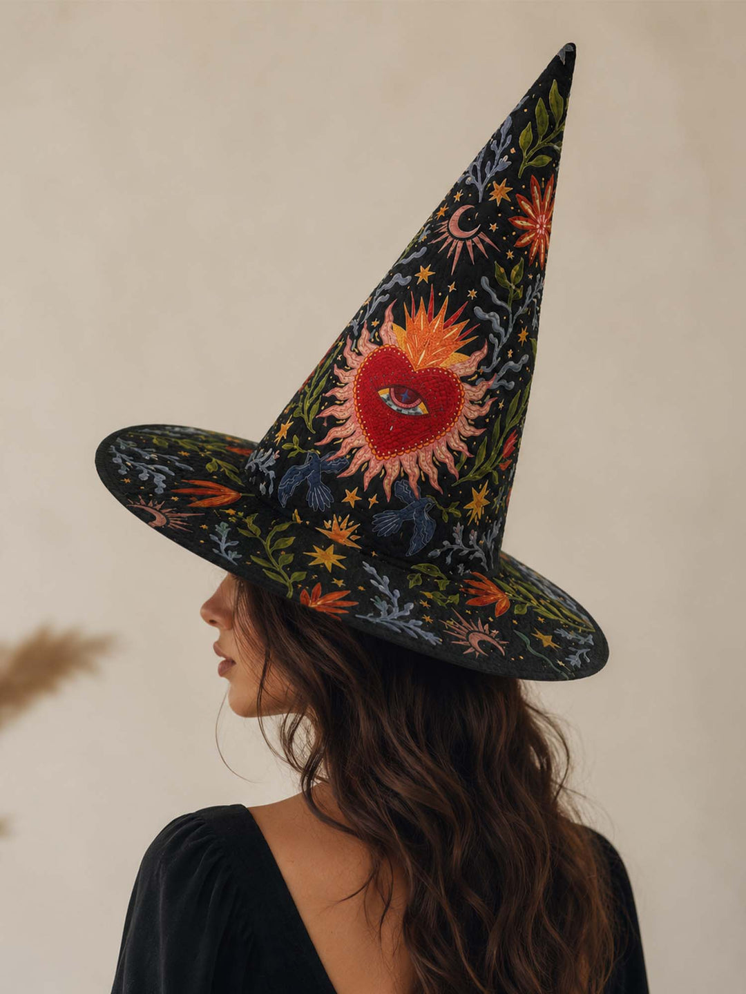 Chapeau de sorcière matelassé fait main – Cœur Sacré