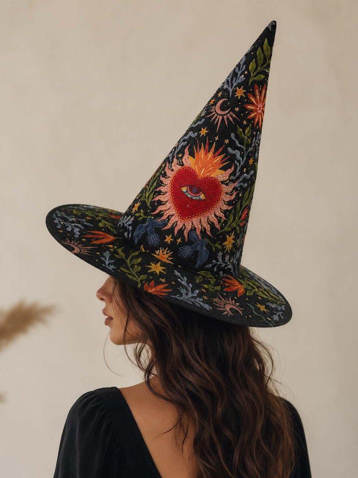 Chapeau de sorcière matelassé fait main – Cœur Sacré