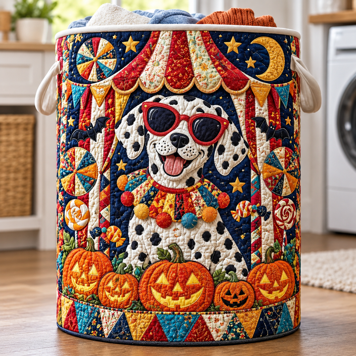 Panier à linge matelassé – Dalmatien pour la fête d'Halloween