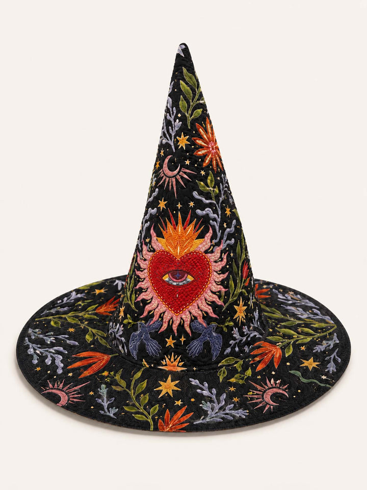 Chapeau de sorcière matelassé fait main – Cœur Sacré