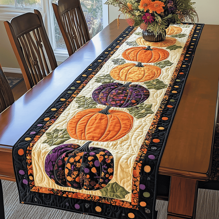 Nappe de table matelassée – Motif citrouille NCU0VT37