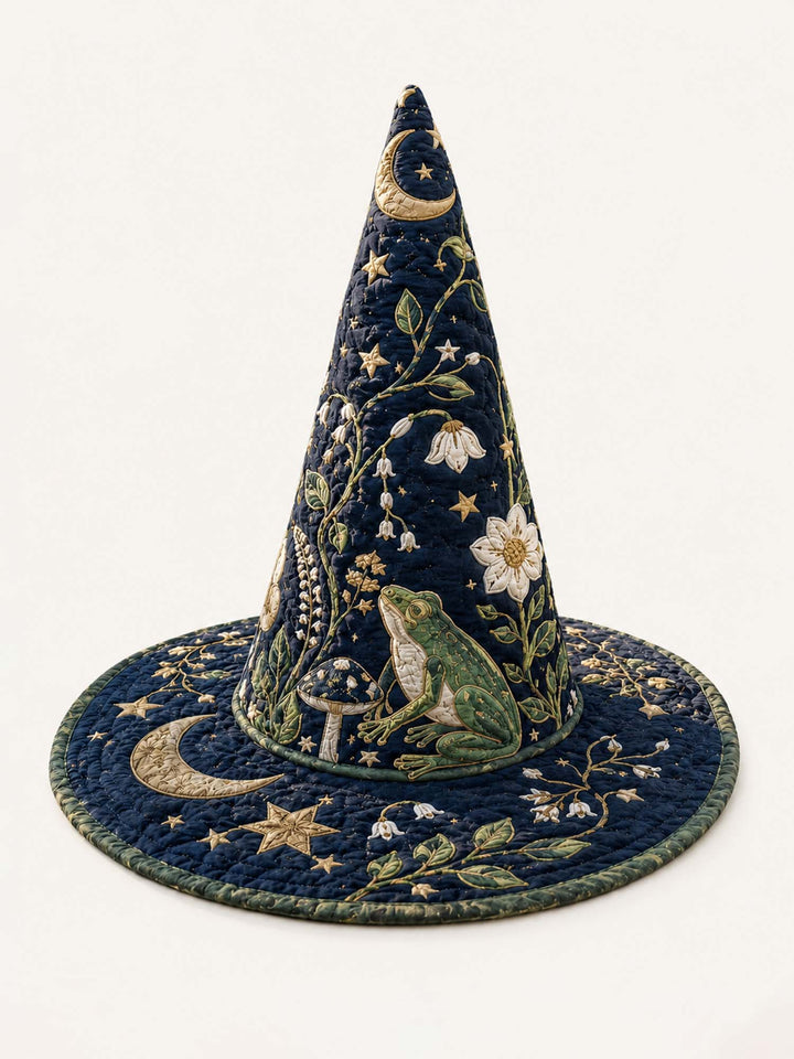 Chapeau de sorcière matelassé fait main – Jardin de lune enchanté