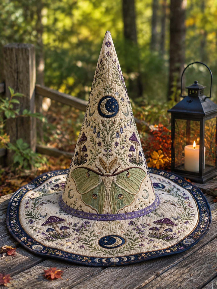 Chapeau de sorcière matelassé fait main – Monde fantastique botanique dans le style maison de campagne