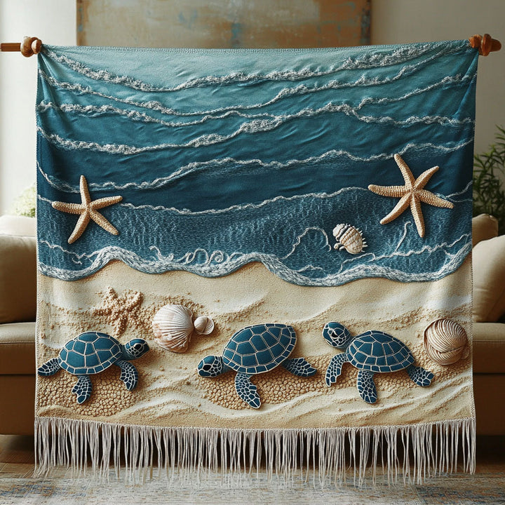 Couverture tissée – Bonheur de plage NCU0PT4942