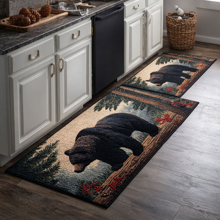 Tapis de cuisine antidérapant – Ours et paysage naturel NCU0DK11676