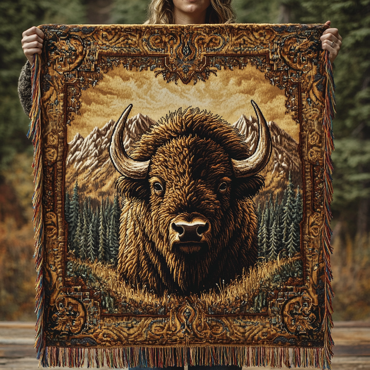 Couverture tissée – Charme Bison NCU0DV3911