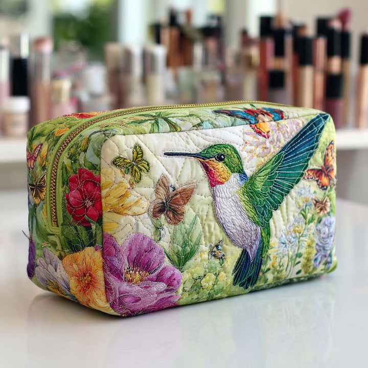 Trousse de maquillage matelassée avec fleurs mobiles NCU0NT10158