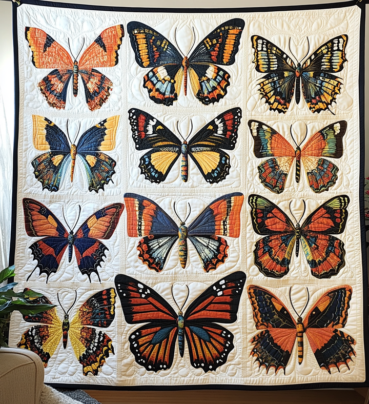 Tapisserie d'art – Papillons en fleurs NCU0DV792