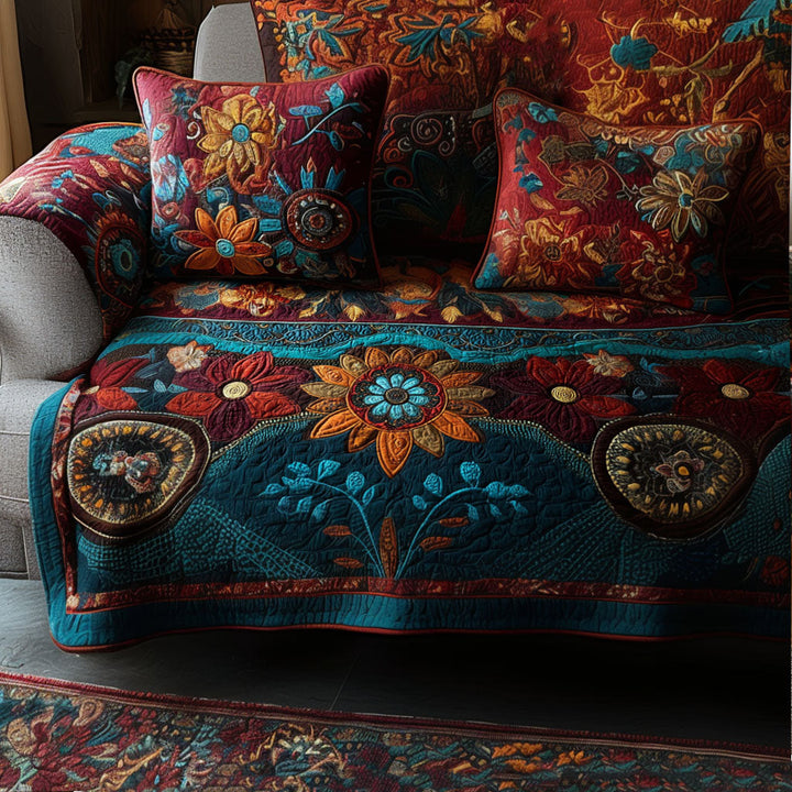 Housse de canapé matelassée – avec motif Boho Prairie NCU0PT10051