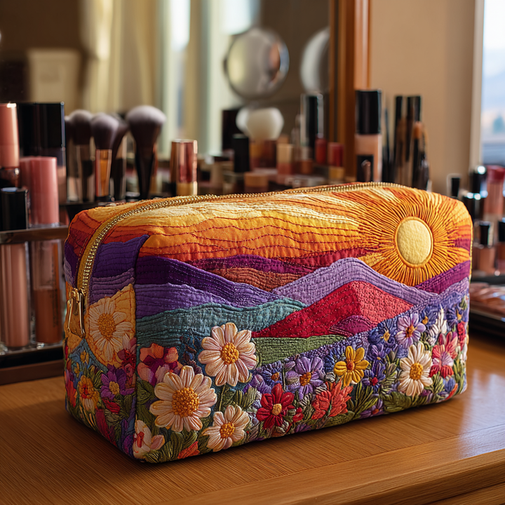 Trousse de maquillage matelassée avec motif clair NCU0DK10298