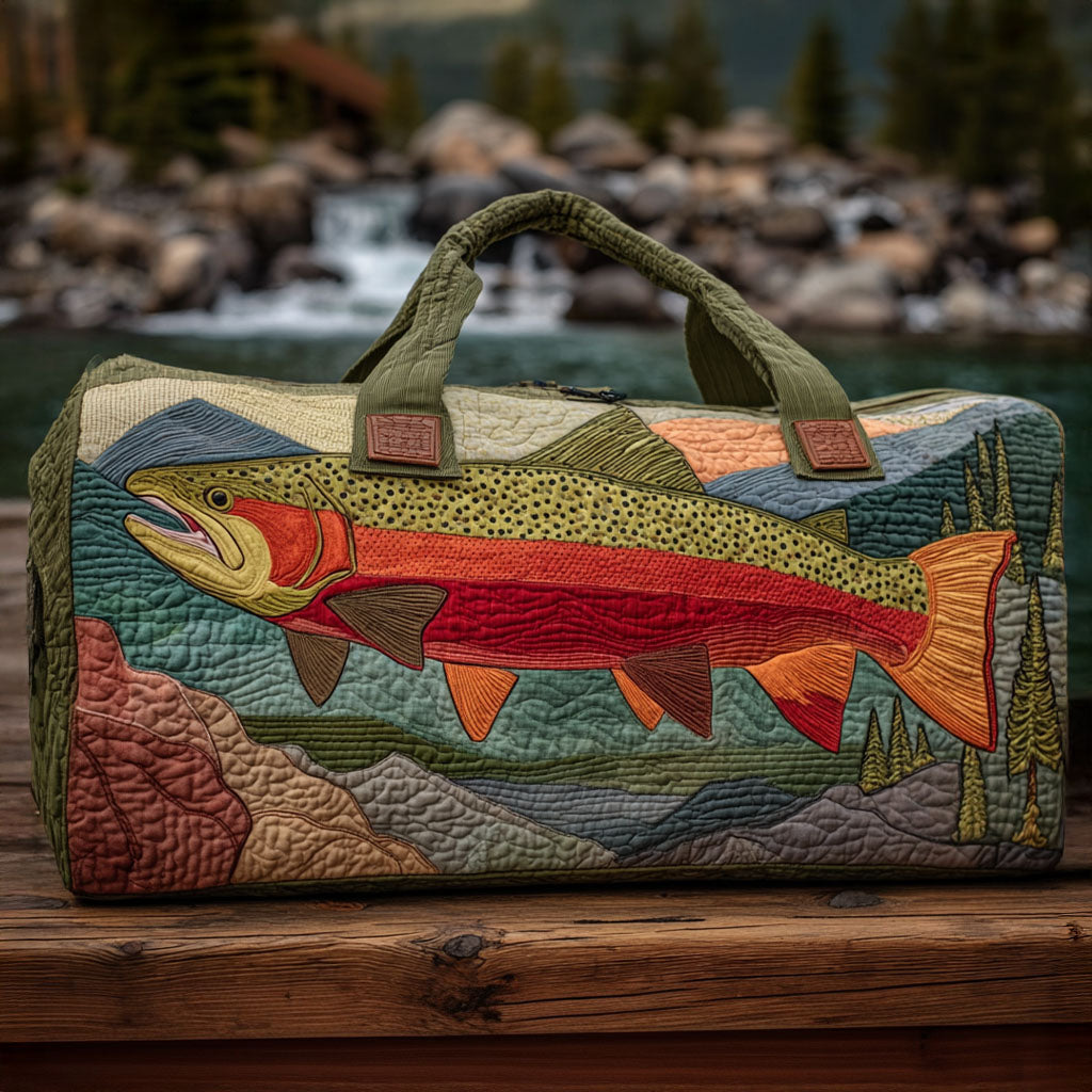 Sac de voyage matelassé – Truite de rivière
