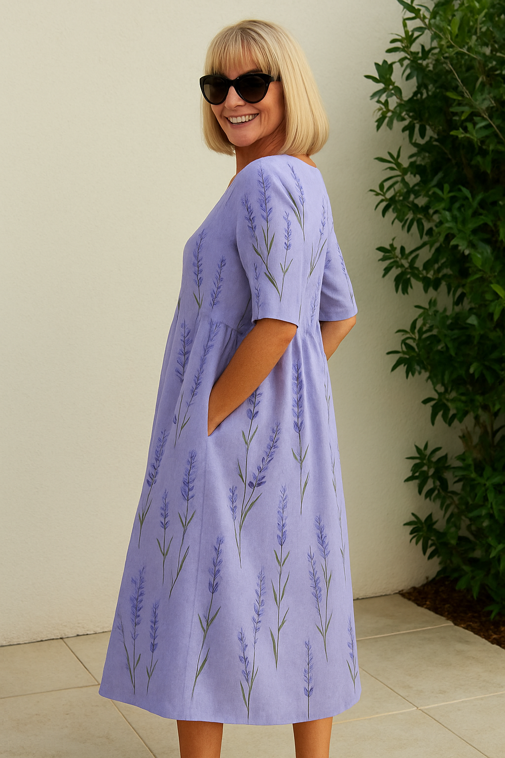 Elize - Robe Midi Décontractée - Élégance Effortless, Confort Quotidien