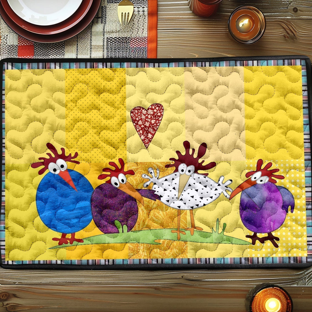 Sets de table matelassés – Poulet NCU0LL009