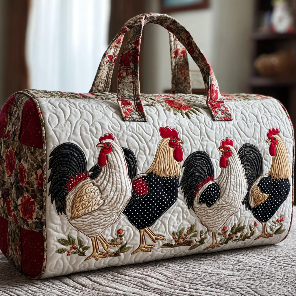 Sac de voyage matelassé – Poules de terre