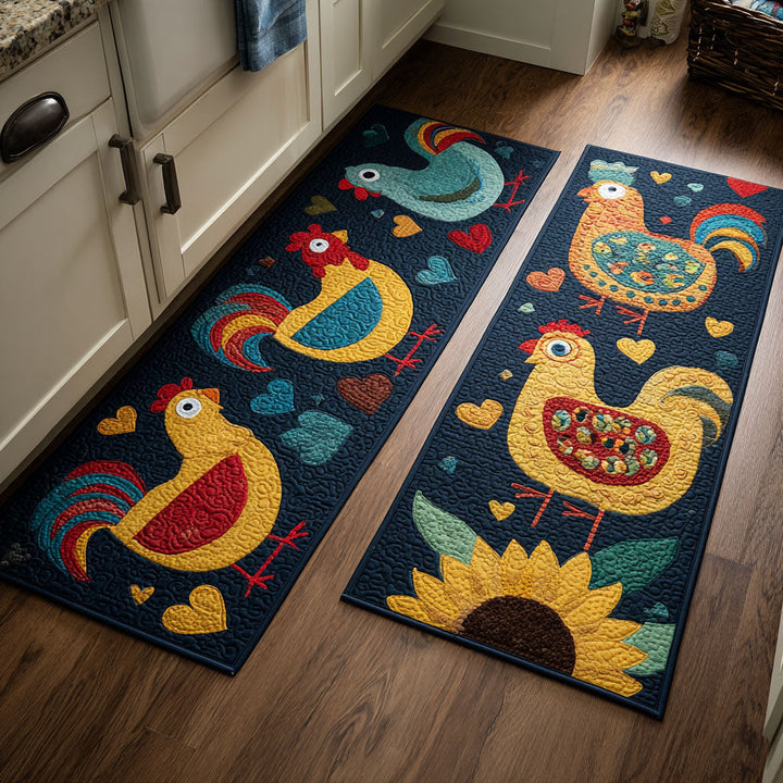 Tapis de cuisine antidérapant – Tapis de cuisine avec des poules décoratives NCU0DK11801