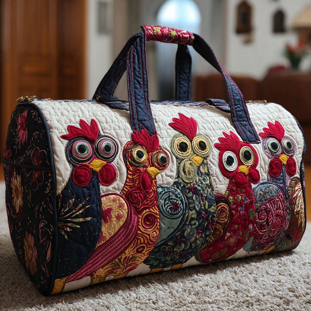 Sac de voyage matelassé – Poules de terre II