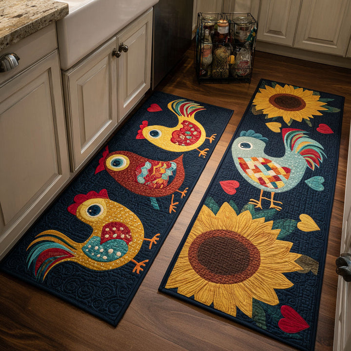Tapis de cuisine antidérapant – Poules en style campagnard NCU0DK11802