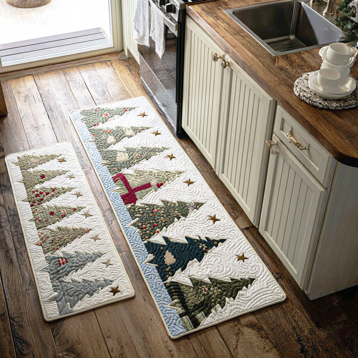 Tapis de cuisine antidérapant – Tapis de cuisine de Noël Chemin forestier NCU0TD1720