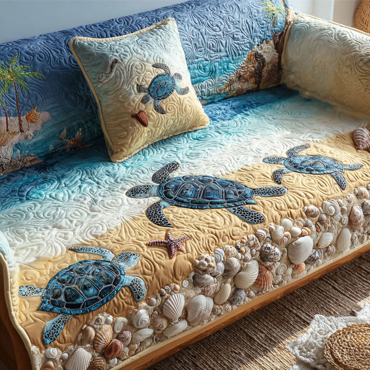 Housse de canapé matelassée – avec motif côtier NCU0PT9703