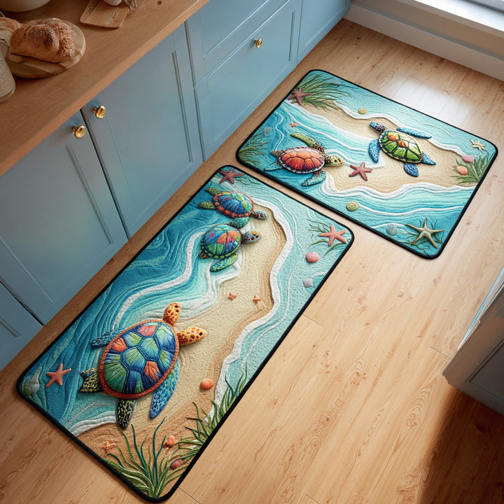 Tapis de cuisine antidérapant – ambiance côtière détendue NCU0TD1444