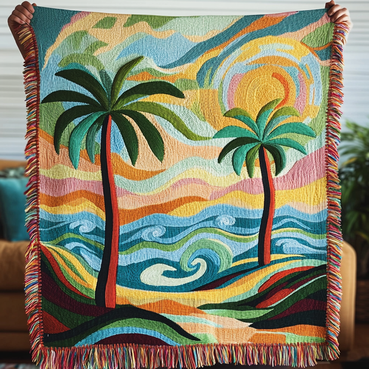 Couverture tissée – Paradis côtier NCU0VH3876