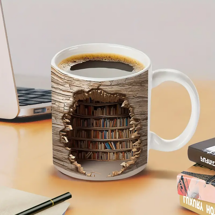 Tasse de bibliothèque charmante avec activation thermique