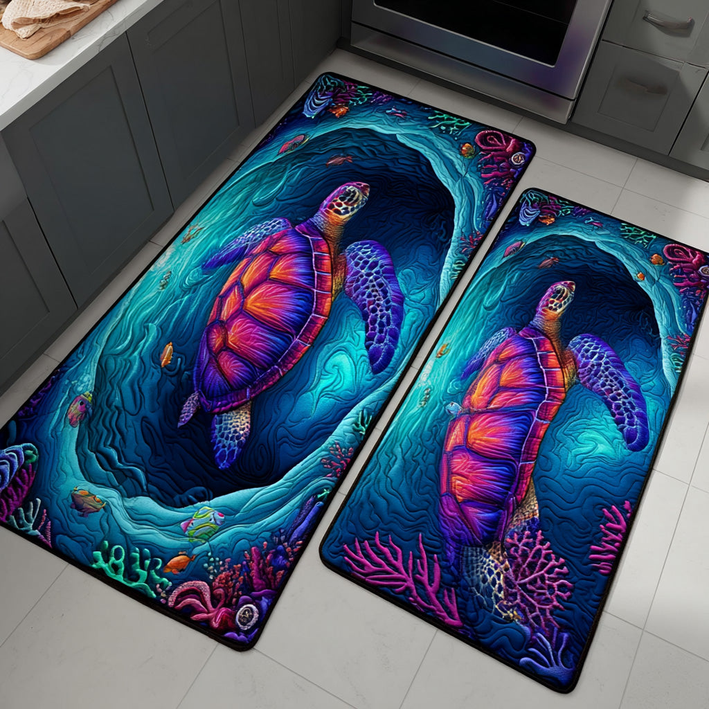 Tapis de cuisine antidérapant – Coureur de sol de cuisine Barrière de corail NCU0TD1436
