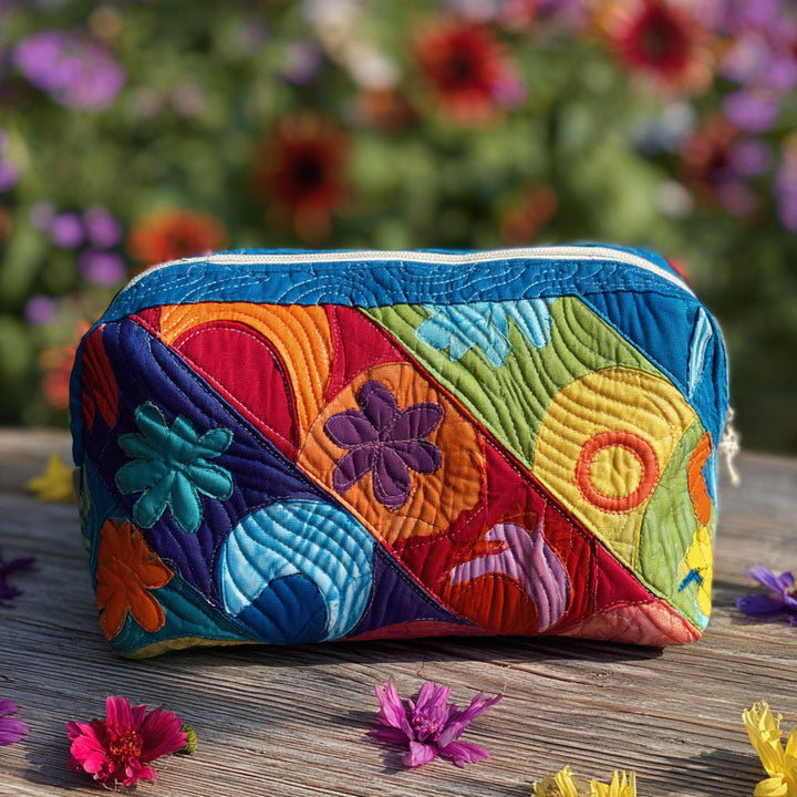 Trousse de maquillage matelassée avec motif cosmique NCU0PT9283