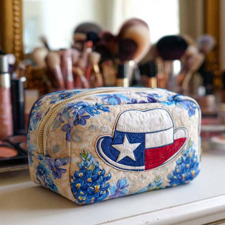 Trousse de maquillage matelassée en forme de chapeau de cowboy NCU0NT10302