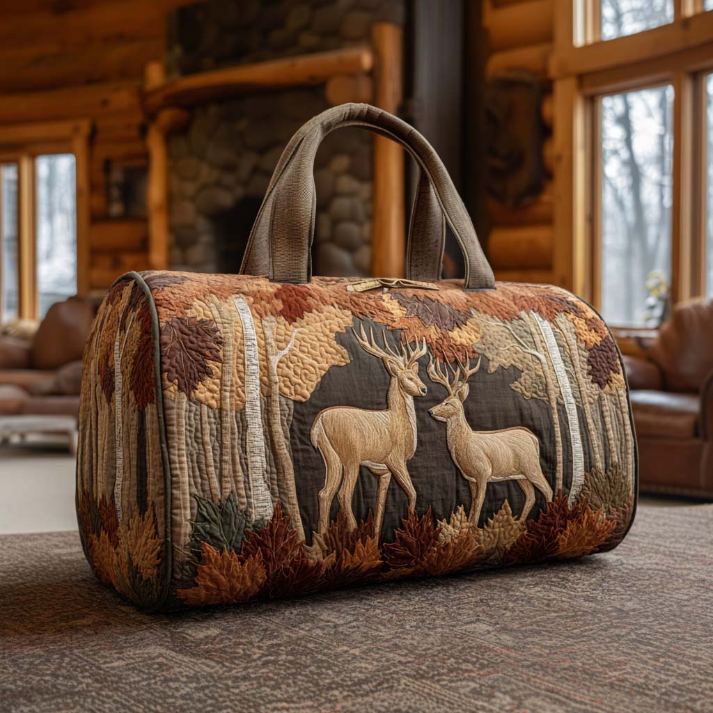 Sac de voyage matelassé – Cerf dans la forêt